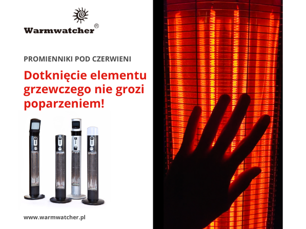 alt="Promiennik podczerwieni Warmwatcher na tarasie"